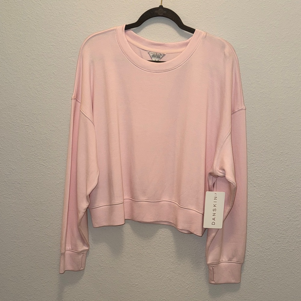 Danskin Light Pink Women's Hoodie Thumb Holes